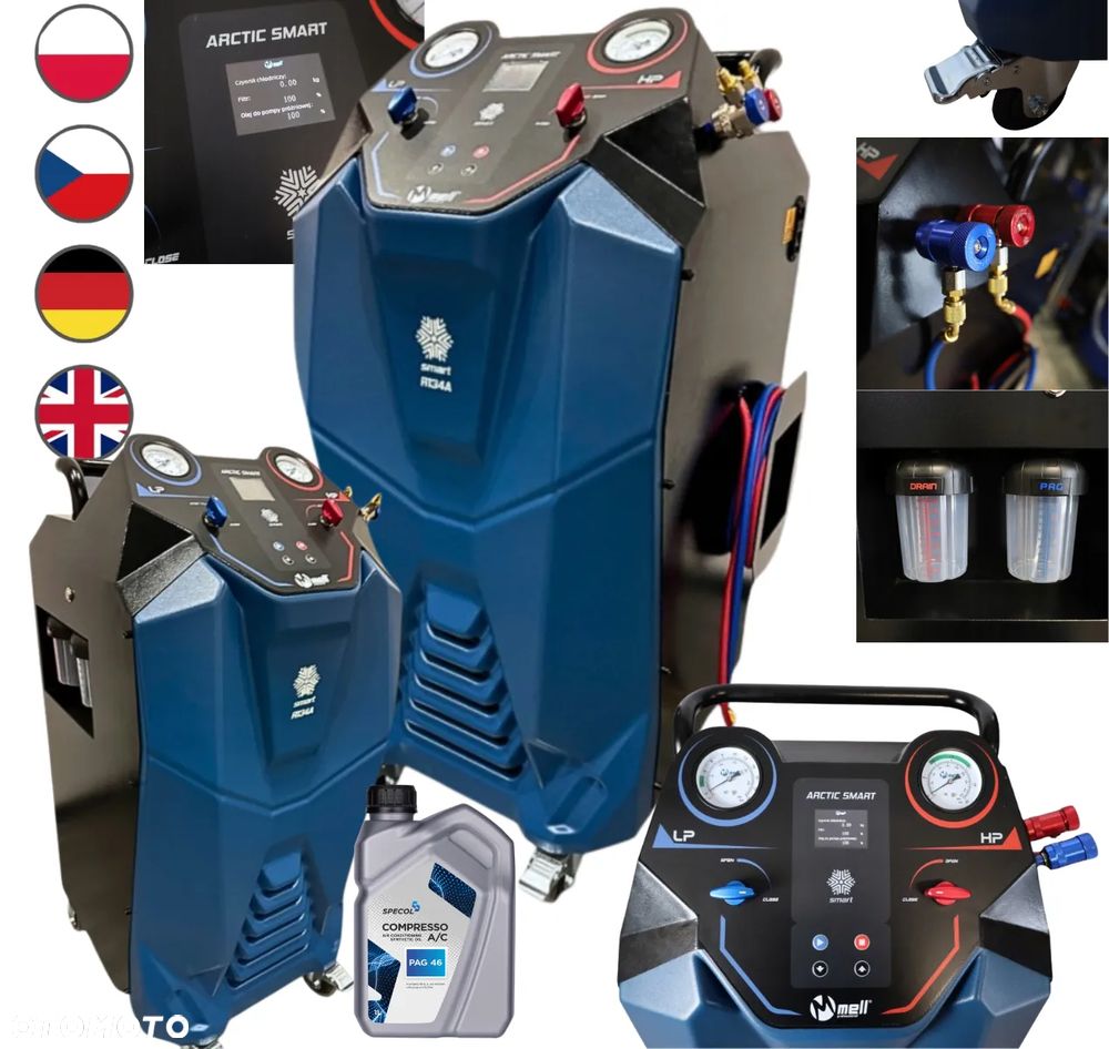 Stacja obsługi klimatyzacji ARCTIC SMART R134A 12kg J. PL/DE/CZ/EN - 1