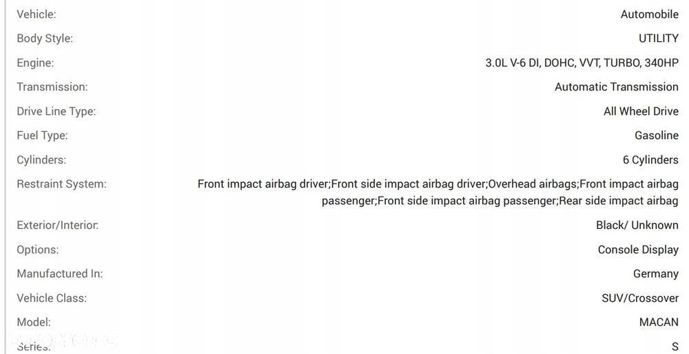 B1 PORSCHE MACAN S 2015 LUSTERKO WSTECZNE COFANIA 021059 - 7