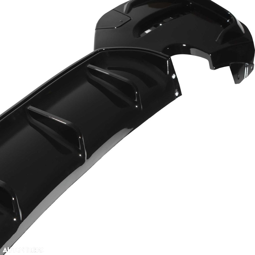 Difuzor Bara Spate M Prelungire Extensie BMW F20 F21 LCI Facelift (15-19), 135i Style, Negru Lucios - 3