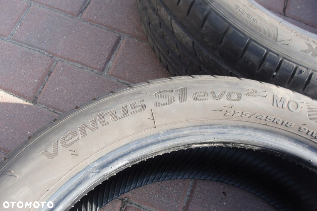 OPONY 2 SZT HANKOOK VENTUS S1 EVO2 225/45/18 5mm - 5