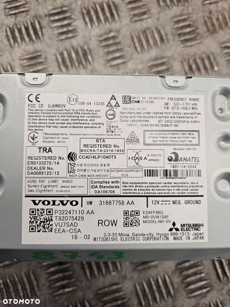 radio 31667758aa volvo v90 - 2