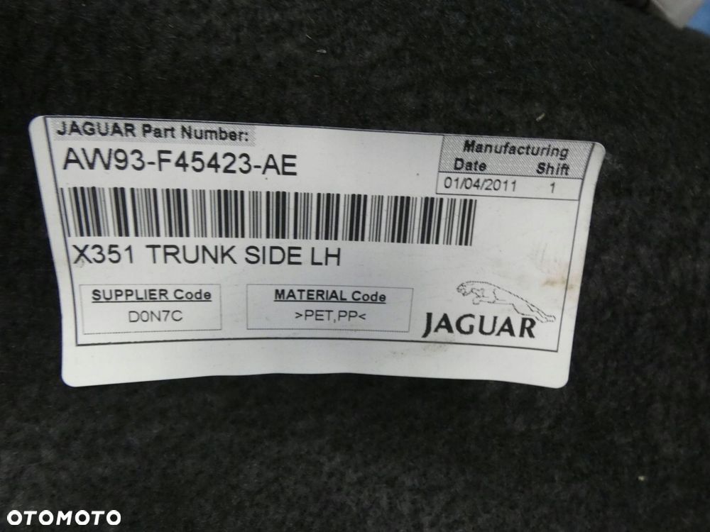 JAGUAR XJ X351 BOCZEK TAPICERKA BAGAŻNIKA LEWY TYŁ - 4