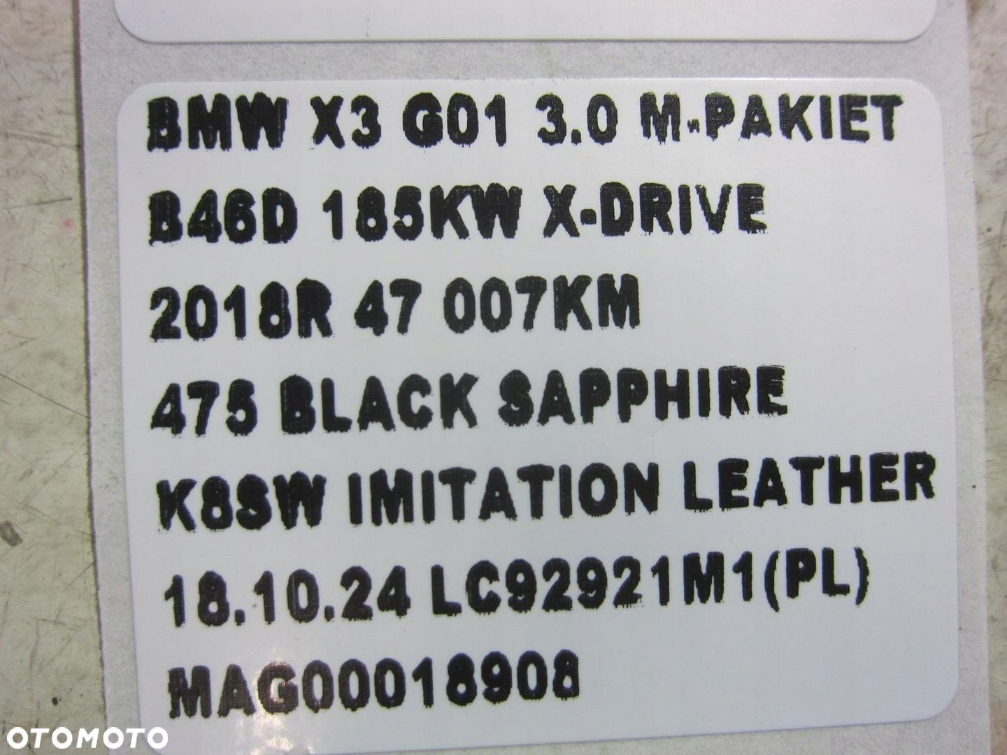 BMW X3 G01 X4 3.0 B46 BELKA ZDERZAKA CHŁODNICE WZMOCNIENIE CZOŁOWE MPAKIET - 11