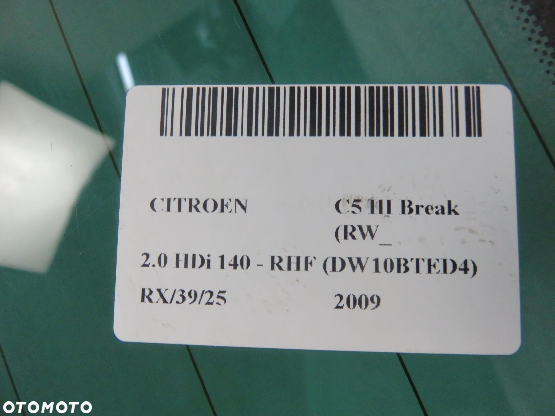SZYBA TYLNA CITROEN C5 III KOMBI - 5