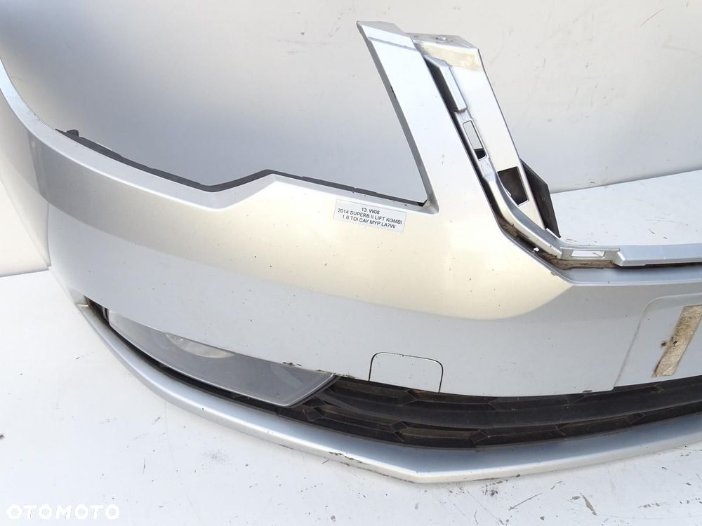 ZDERZAK PRZÓD PRZEDNI + HALOGENY LA7W SKODA SUPERB II LIFT 12-15r - 4