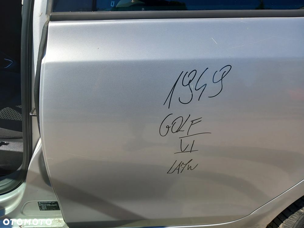 VW GOLF VI DRZWI PRAWE TYLNE PRAWY TYŁ HB KOLOR: LA7W - 2