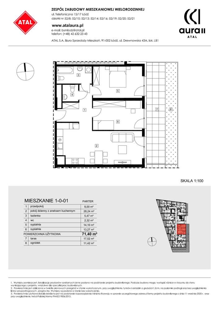 3-pokojowe mieszkanie 71m2 + ogródek Bezpośrednio - Pełny obrazek: 2/17