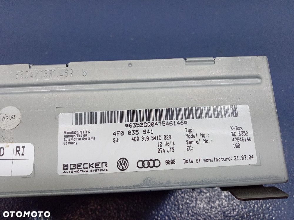 AUDI A6 C6 MODUŁ RADIA TUNER 04F035541 - 5