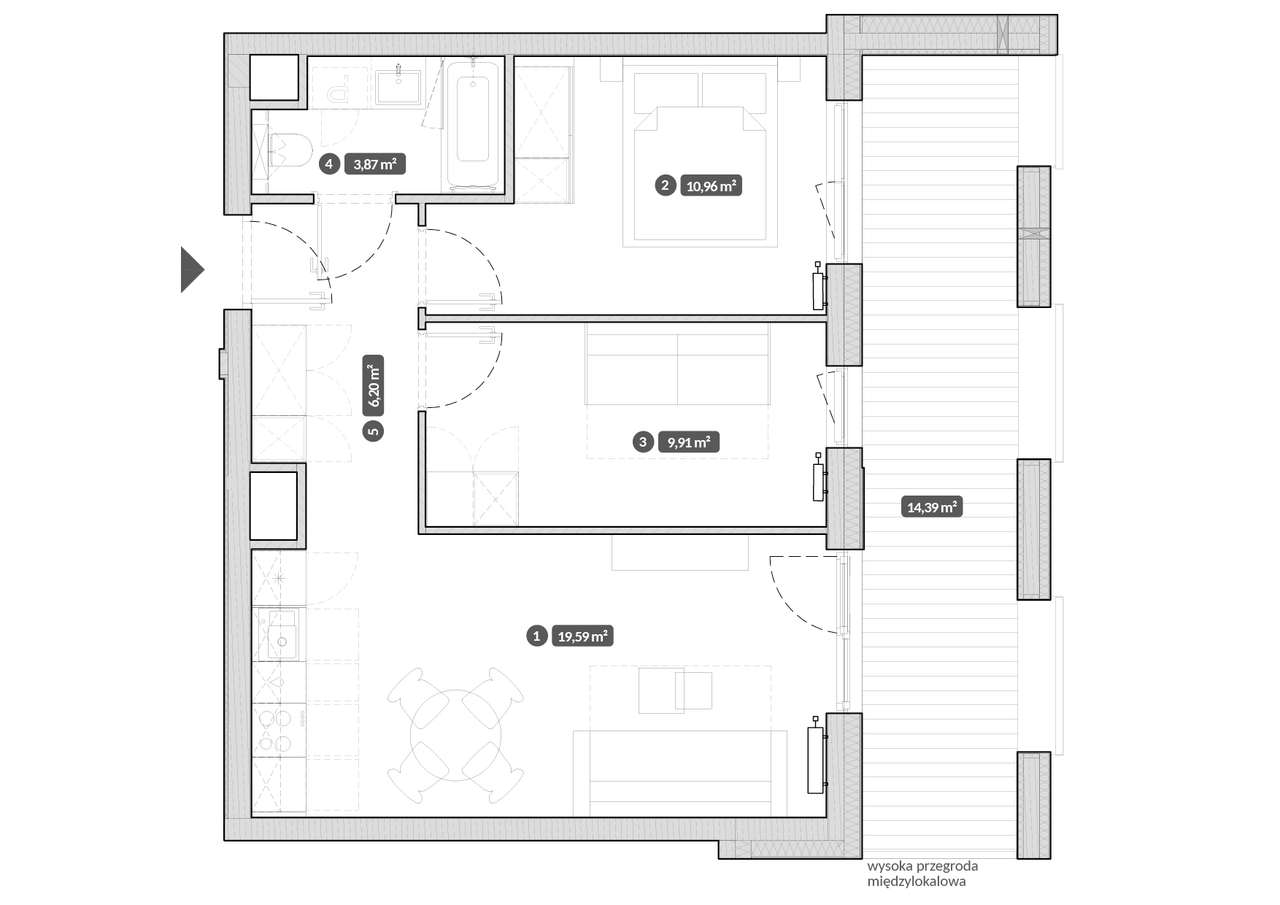 3-pokojowe - Stępkarska 6B/6 - bez prowizji, prywatna siłownia
