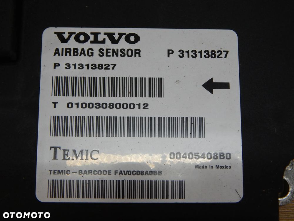 Poduszka powietrzna kurtyna pas bezpieczeństw sensor Volvo XC60 xc60 I 08-17 Łuków części - 17