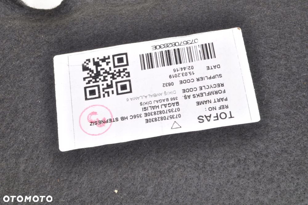 FIAT TIPO II PODŁOGA WYKŁADZINA BAGAŻNIKA HB 5D 07357082830E - 3