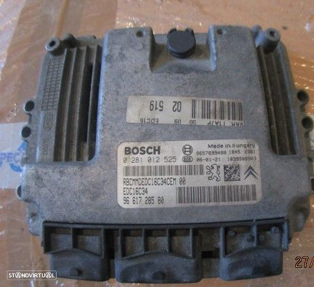 Centralina 9661728580 0281012525 9653667680 9641551180 PEUGEOT 206 VAN 2006 1.4HDI 70CV 3P BRANCO ORIGINAL - 2