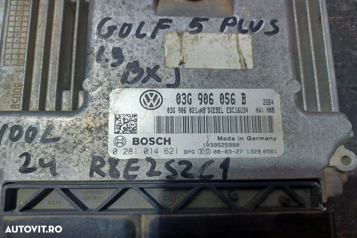 Calculator motor ECU 03G906056B 0281014621 - 1.9 BXJ 03G906056B 02810 - 3
