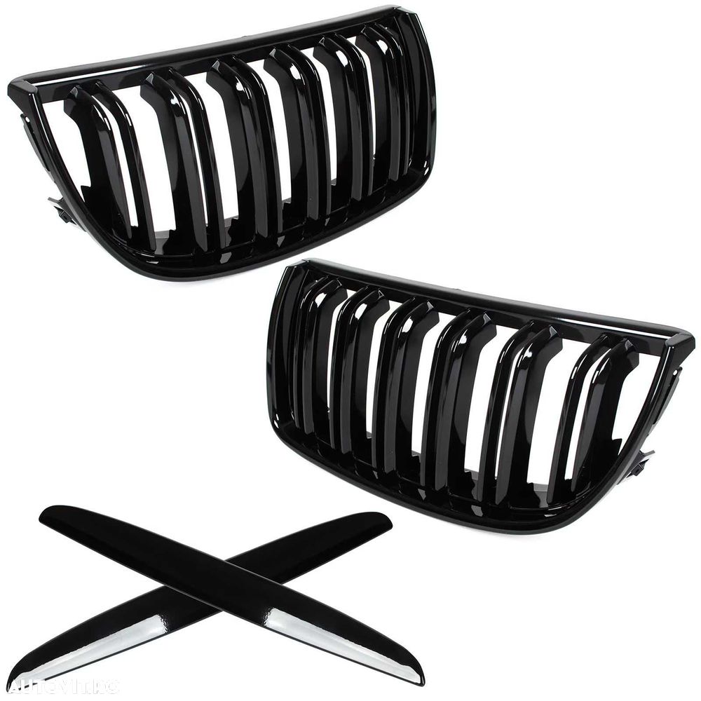 Set 2 Grile BMW E90,E91 Pre-LCI Seria3 2005-2009 M-Design,Negru Lucios - 2