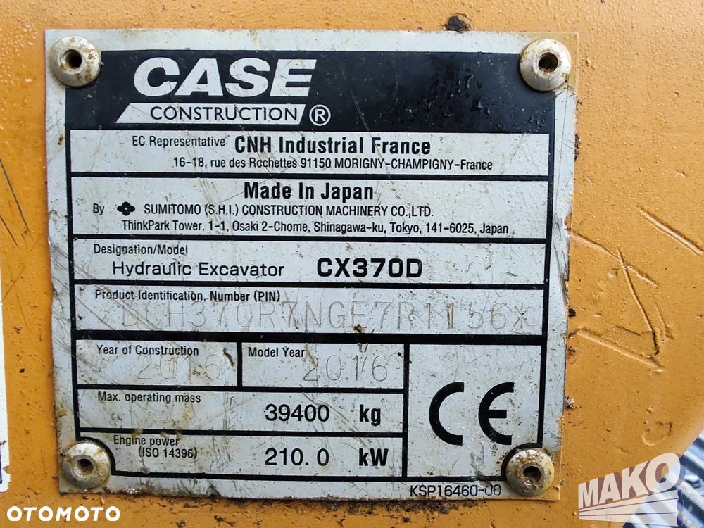 Case CX370D - 14