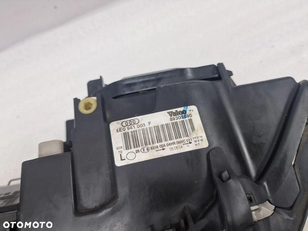 AUDI A4 B6 8E0 02-05 LEWA LAMPA PRZEDNIA PRZÓD SOCZEWKA , NR 8E0941003F , NR AUKCJI LA183 - 7