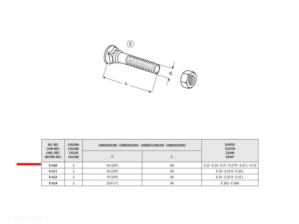 Dinti cupe buldoexcavatoare Komatsu - 3