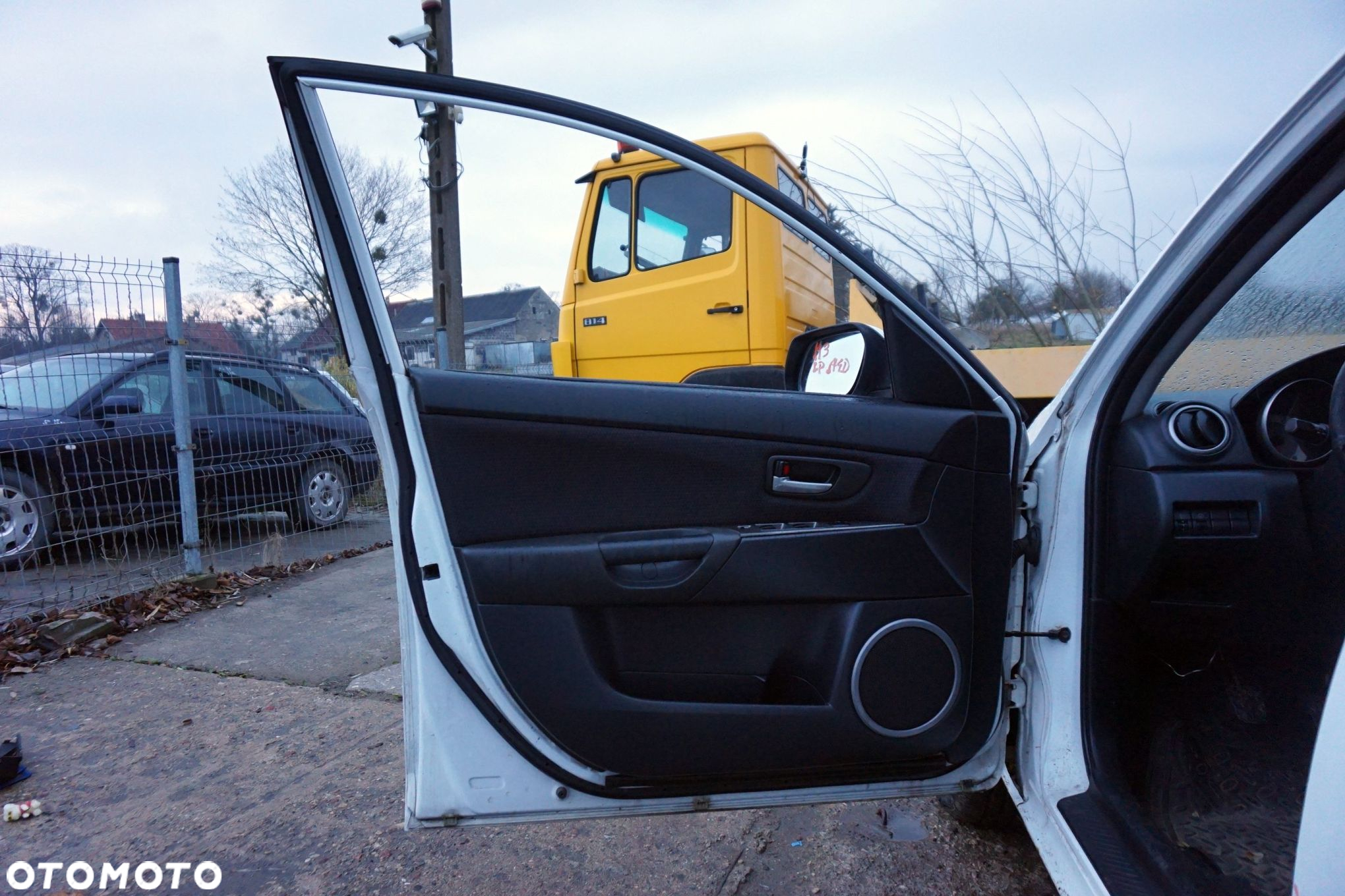 DRZWI PRZEDNIE LEWE 3 I BK LIFT 5D HB A4D  BIAŁY MAZDA 2006-2009 - 7