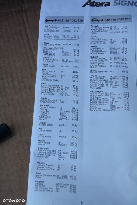 VW Passat B5 kombi / Golf 4 Bagażnik dachowy na relingi Atera ocynk klucz - 5