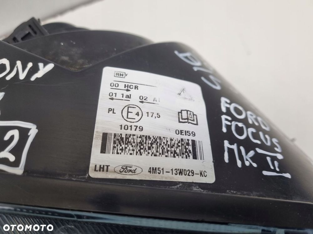LAMPA PRAWA Ford Focus MK2 04-11r PRZEDNIA PRAWY PRZÓD 4M51-13W029-KC - 10