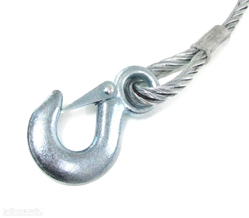 CABO DE AÇO PARA REBOQUE COM DOIS GANCHOS - 1