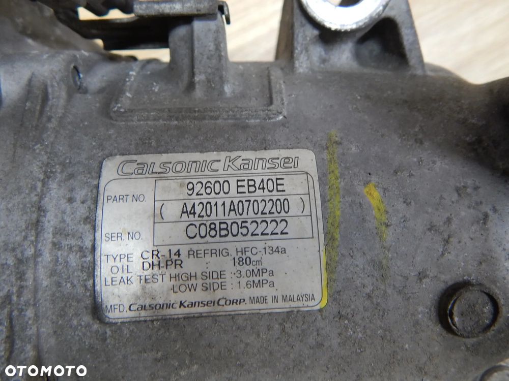 Pompa sprężarka klimatyzacji 2.5 dci Nissan Pathfinder R51 Navara D40 05-14 Łuków części - 4