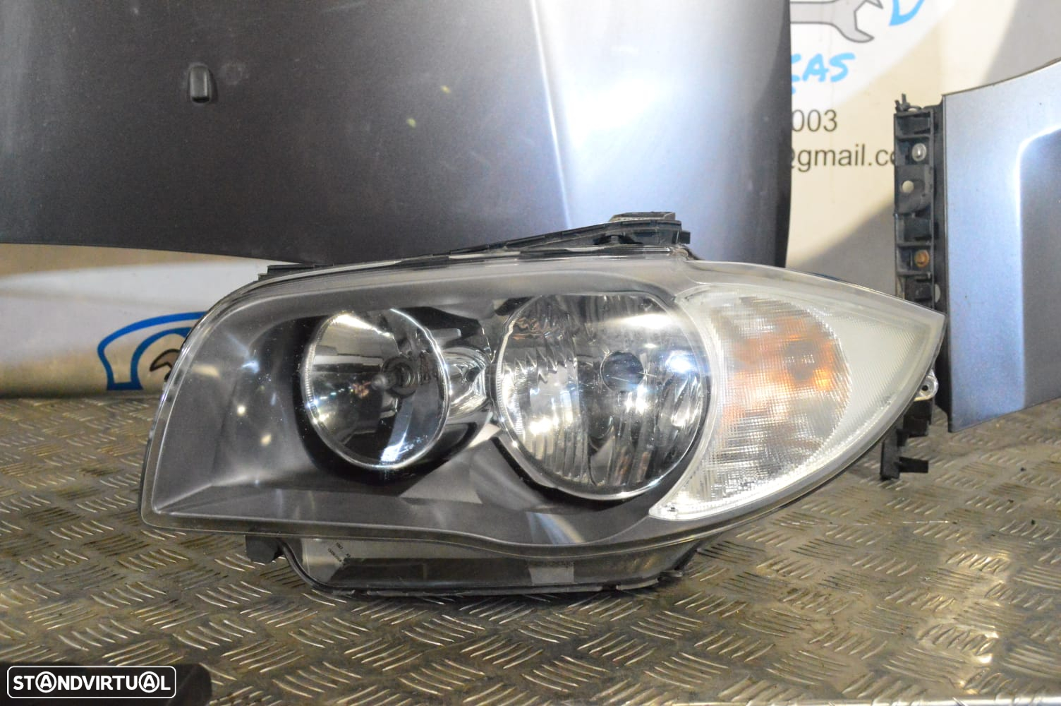 FRENTE COMPLETA BMW SERIE 1 E87 E81 LCI CAPOT PARACHOQUES GUARDA-LAMAS OTICAS RADIADOR VENTILADOR FRENTE FIBRA REFORÇO - 7