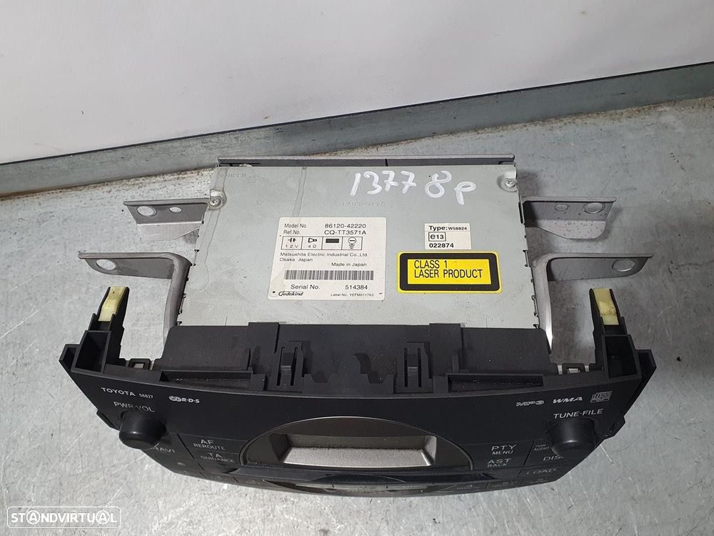 SISTEMA AUDIO / RADIO CD TOYOTA RAV 4 III 2006 -8612072220 - 2