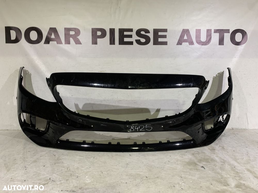 Bara fata Mercedes C-Class AMG, W205, facelift, 2018, 2019, 2020, 2021, cod origine OE A2058856002, cu gauri pentru senzori de parcare (6). - 1