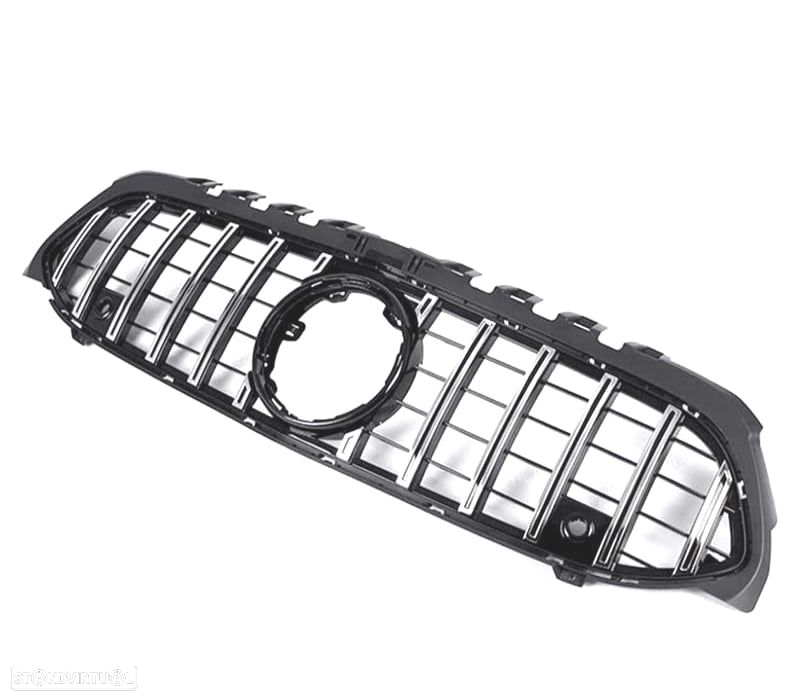 GRELHA FRONTAL MERCEDES CLASE A W177 LOOK AMG GT PRETO CROMO - 4