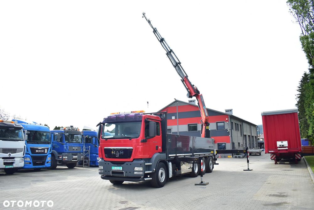 MAN TGS 35.480 Tridem 8x4 /Skrzynia 7.20m./ Palfinger PK 34002 SH/ Wciągarka/ 8 Segmentów/ 22m. / 5 i 6 Funcja/ Rotator/ Pilot/  Manual/ Euro 5/ Autokran/ Ladekran/ Kran/ HDS/ Seilwinde / Sprowadzony ! - 11