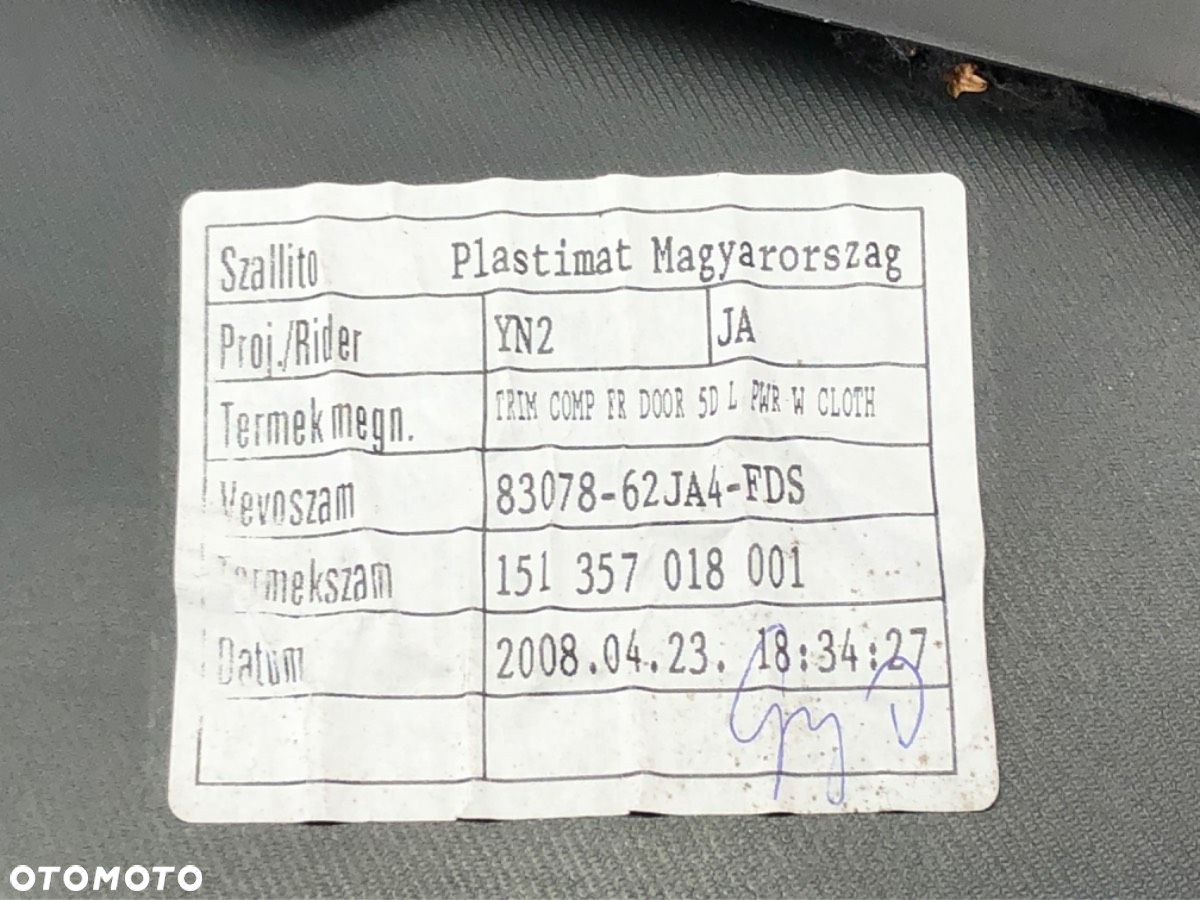 BOCZEK DRZWI LEWY PRZÓD - 149.00 PLN - SUZUKI SWIFT III (MZ, EZ) 2005 - 2022 1.3 (RS 413) 68 kW [92 - 7