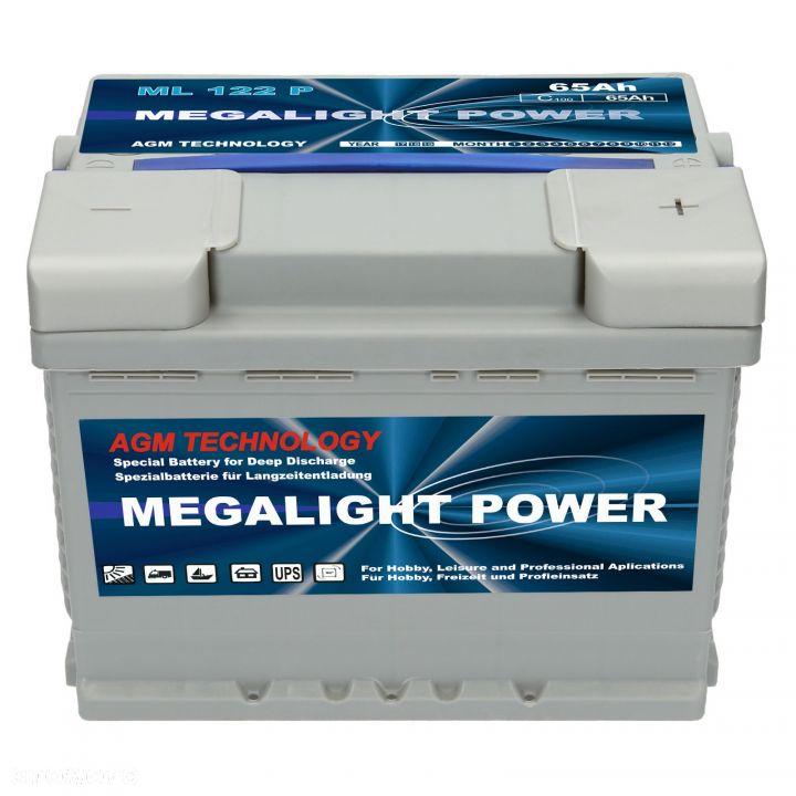 Akumulator MEGALIGHT AGM 65Ah - 2