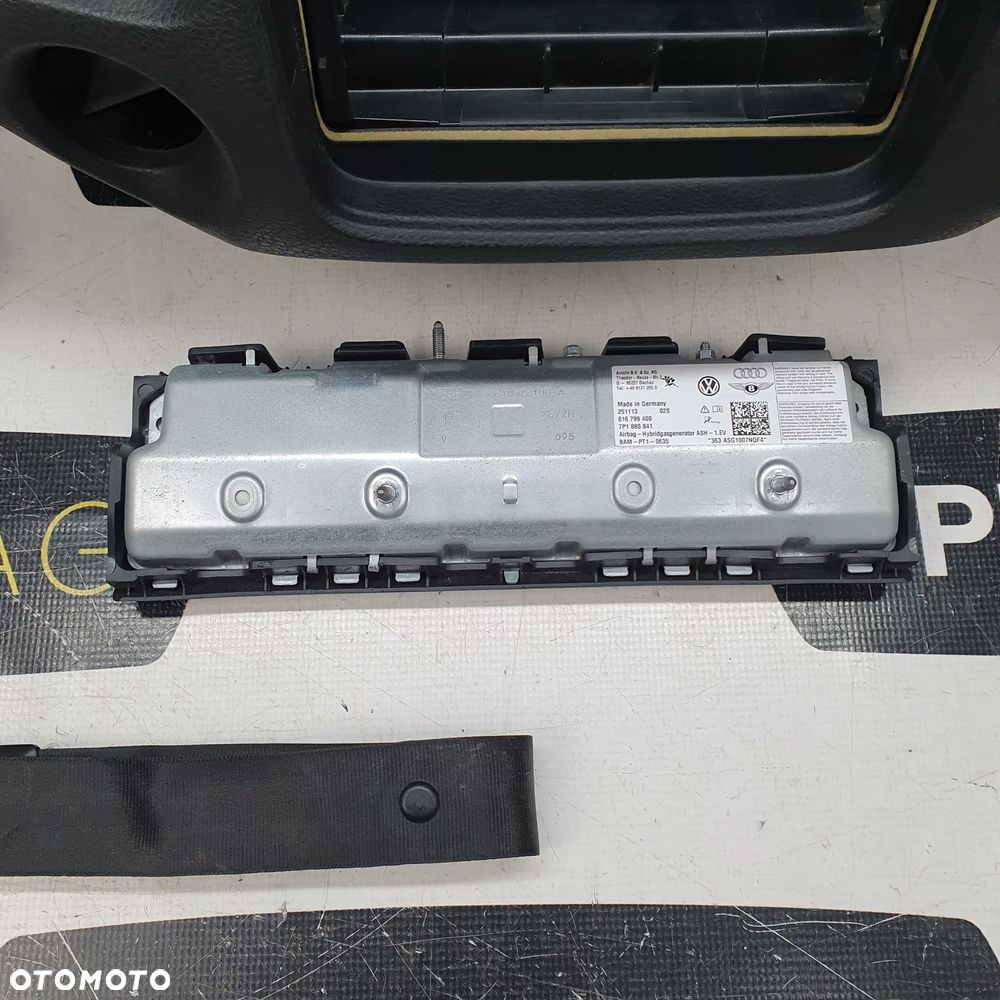 VW TOUAREG II 7P DESKA ROZDZIELCZA KONSOLA KOKPIT PULPIT PODUSZKI AIRBAG AIR BAG PASY KIT SET - 8