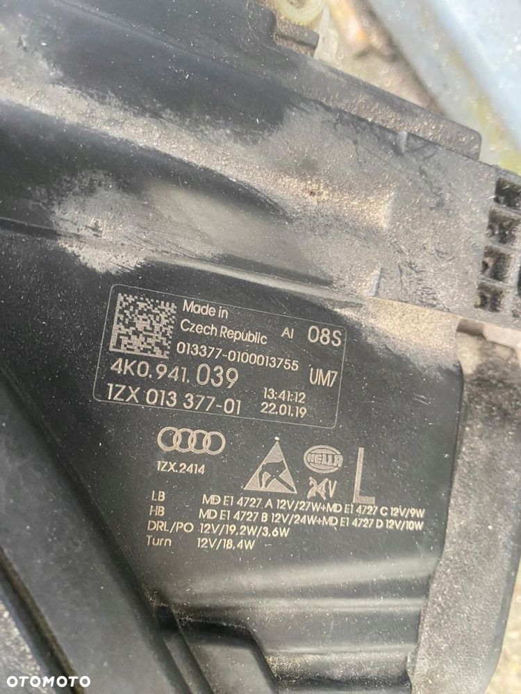 lampa przednia lewa audi a6 c8 4k 4k0941039 europa - 3