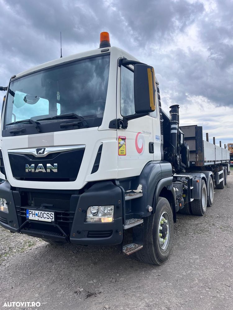 MAN TGS 33.420 Cap tractor 6x6 (cardan), macara Hiab 10 tone - 20