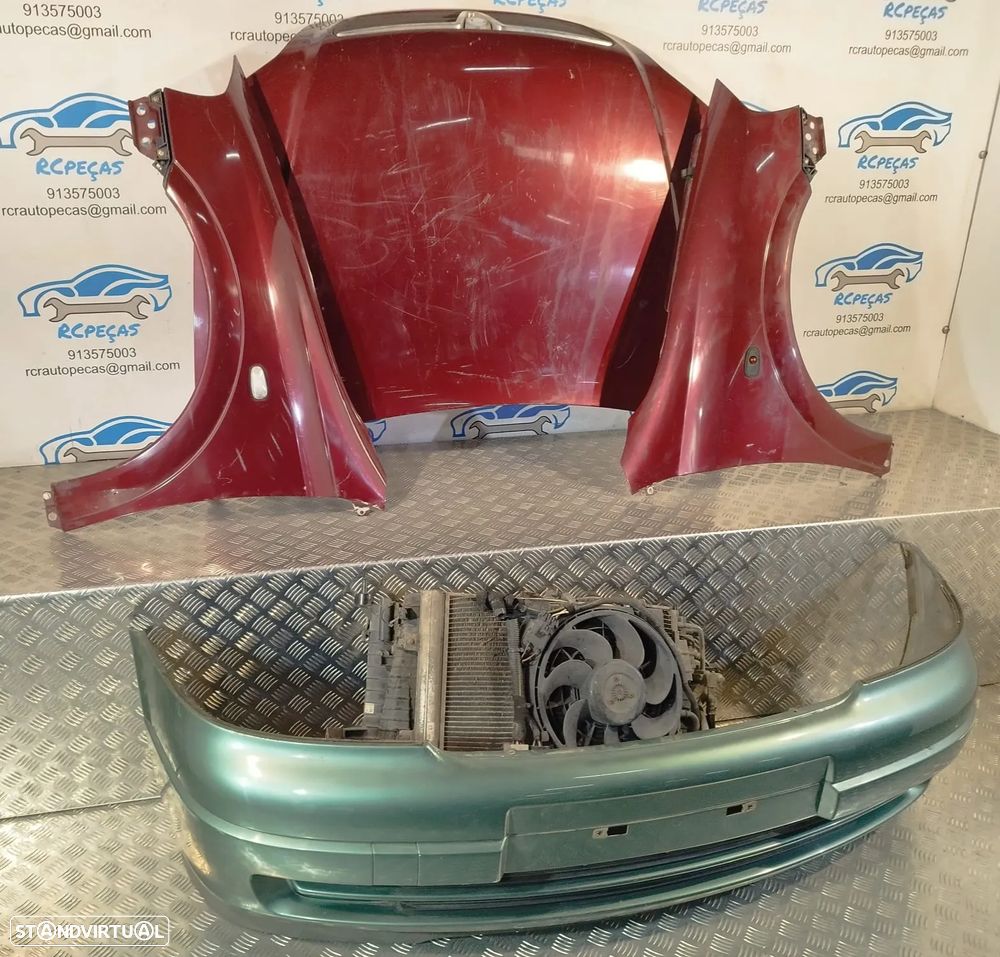 FRENTE COMPLETA OPEL ASTRA G T98 CAPOT PARACHOQUES GUARDA-LAMAS OTICAS FRENTE FIBRA RADIADOR VENTILADOR REFORÇO - 6