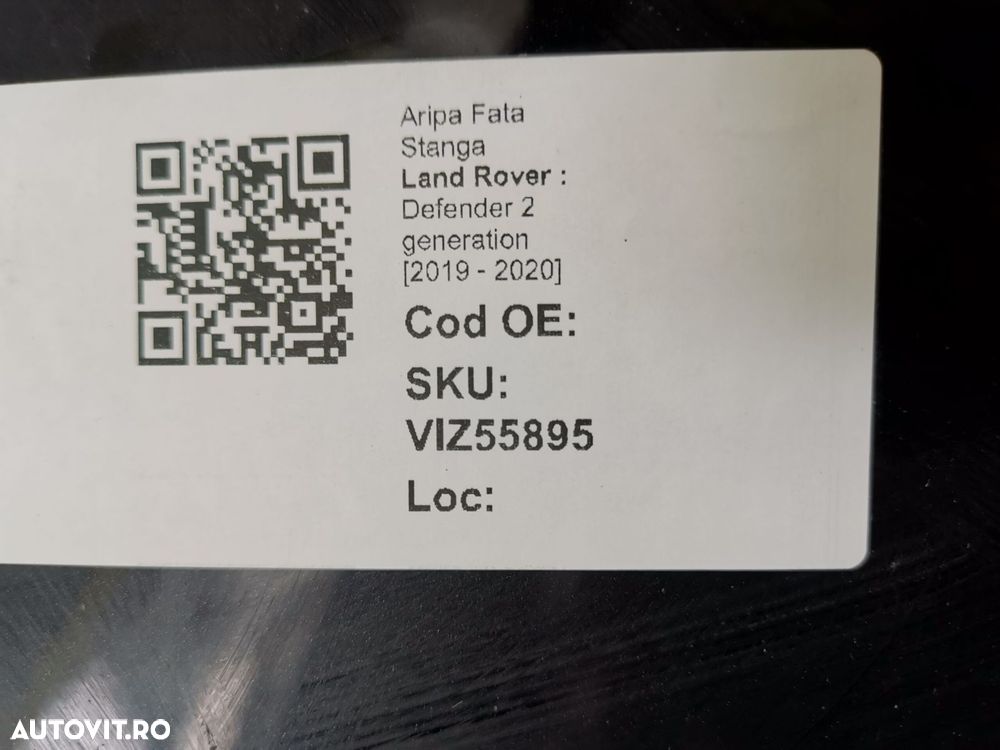 Aripa Fata Stanga Land Rover Defender 2 generation 2019 2020 Originala - 8