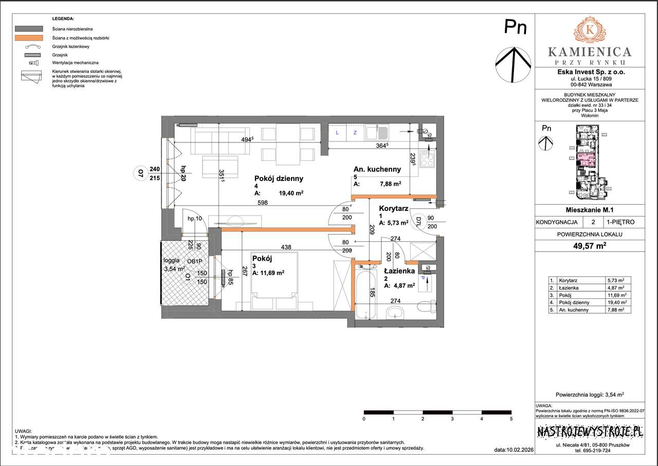 Mieszkanie na sprzedaż, 2 pokoje, 50 m², Wołomin