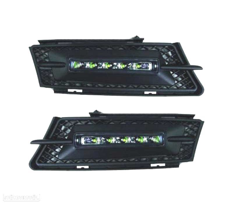 GRELHAS LUZ DIURNA LED BMW E90 E91 05-08 PRETO - 1