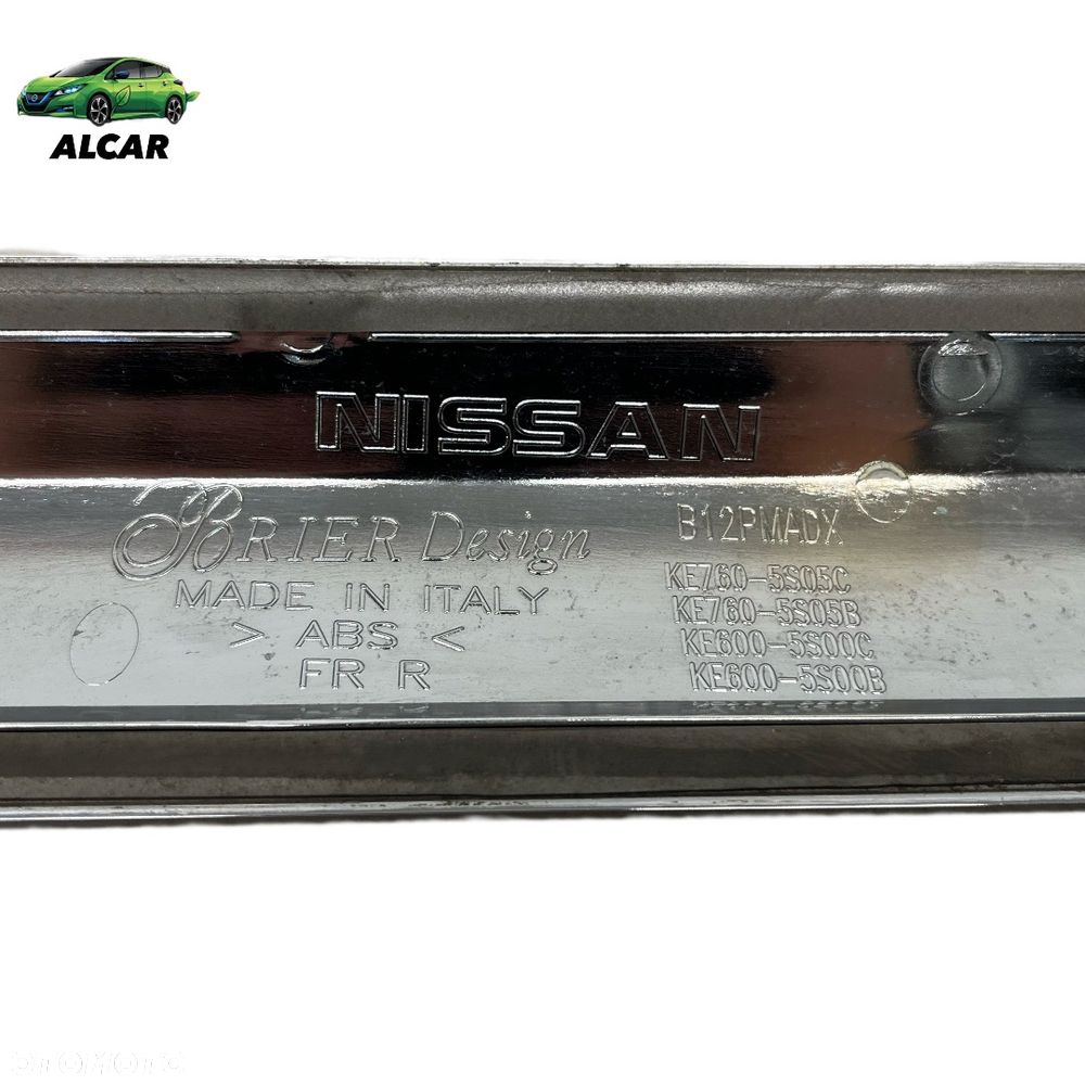 LISTWA DRZWI CHROMOWA PRAWY PRZÓD NISSAN LEAF II 2 PORIER DESIGN - 5