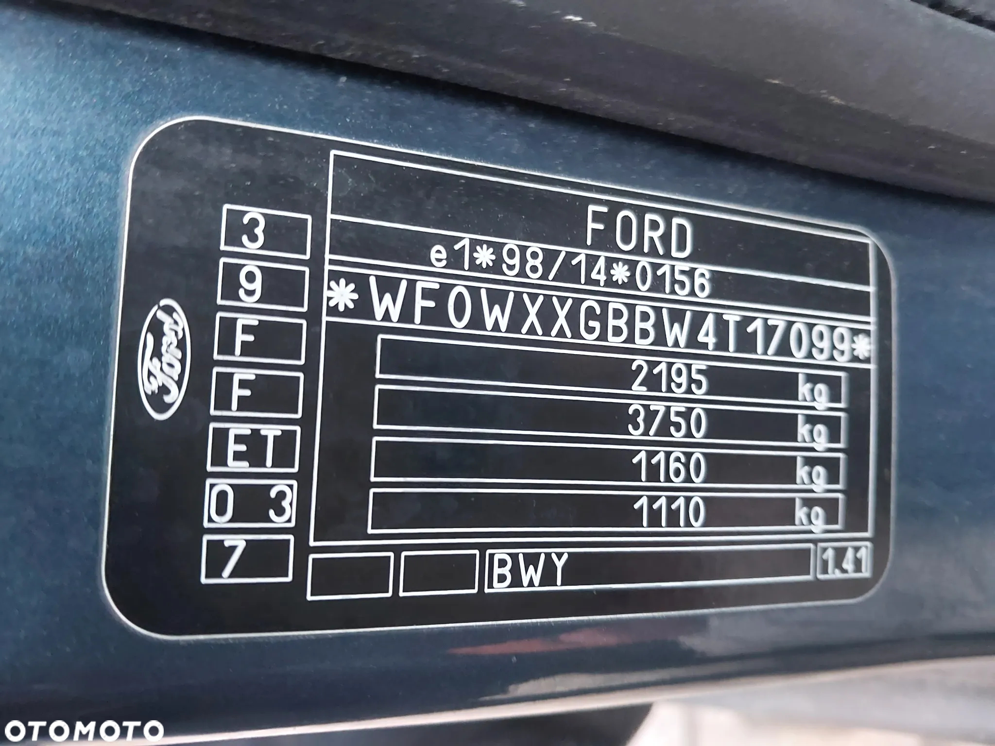 Ford Mondeo Mk3 Lift silnik 2.0 TDCI 125KM skrzynia biegów 6 biegowa zderzak maska klapa drzwi błotnik kod lakieru O3 OCTANE BLUE sanki przód wtryski pompa głowica radio Blaupunkt szyba fotel lampa felgi alternator turbina NA CZĘŚCI Wszystkie Części - 17