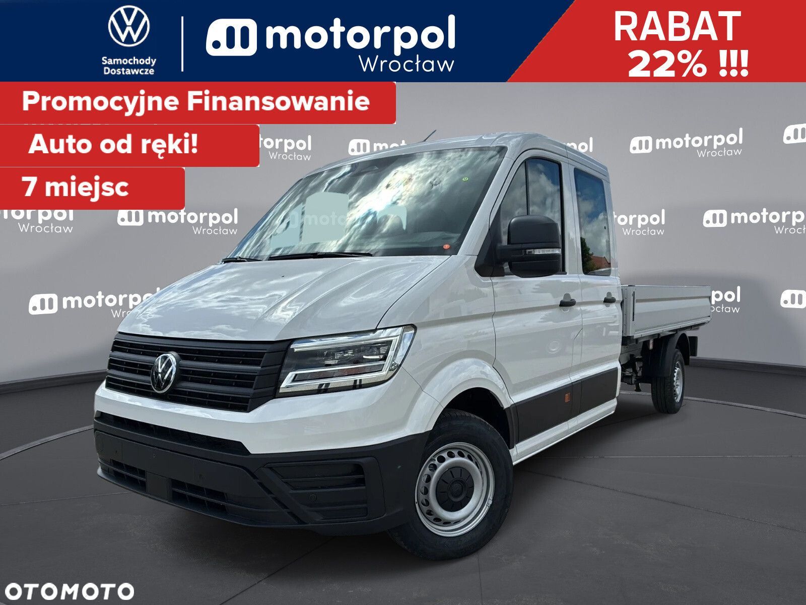 Volkswagen Crafter 35 Podwójna Kabina L4 z fabryczną skrzynią, DMC=3.5t, 2.0BiTDI 177KM, r.o. 4490mm - 1
