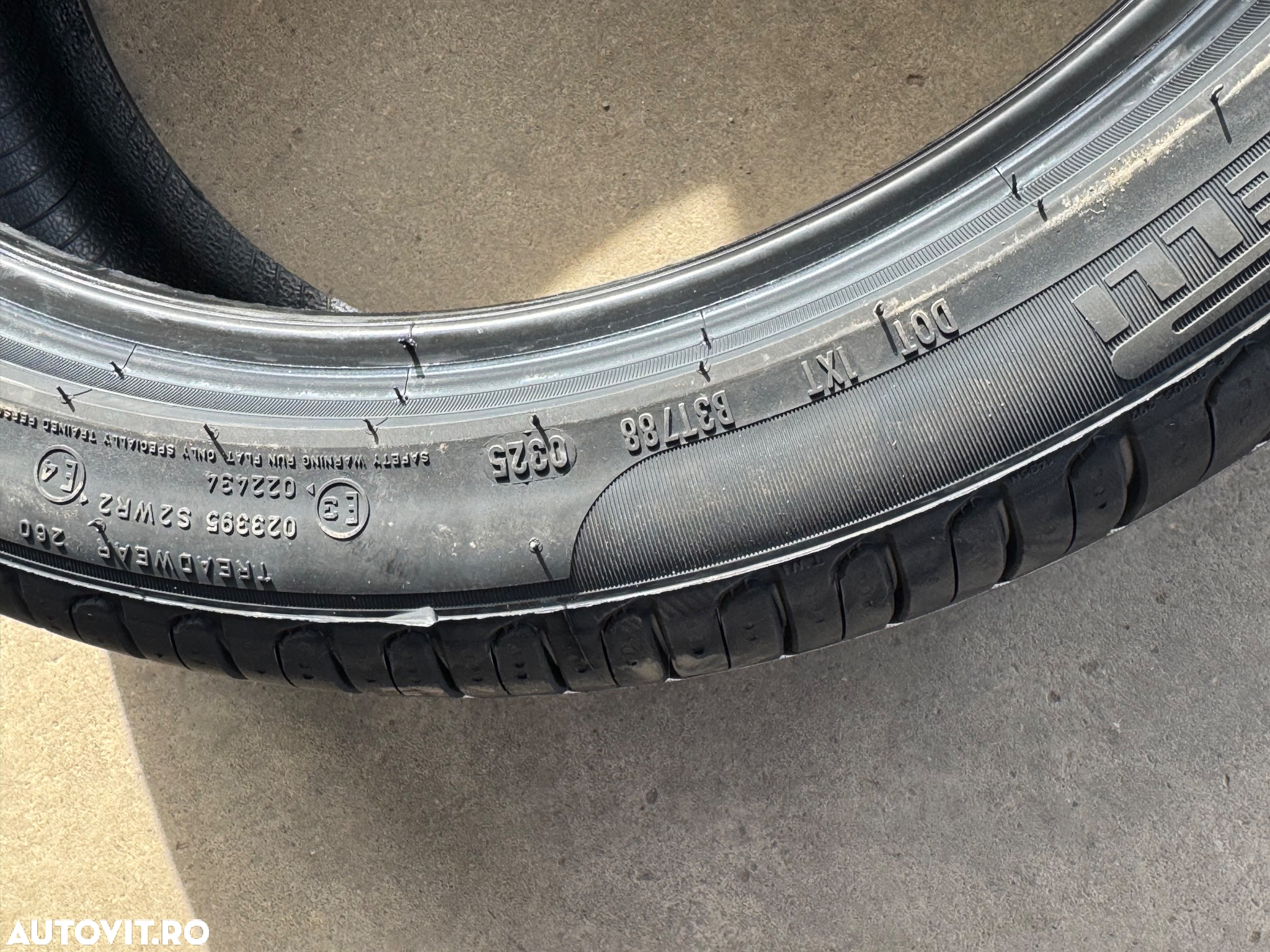 Vând set anvelope 245/40/19-275/35/19 Pirelli de vară noi cu runflat - 4