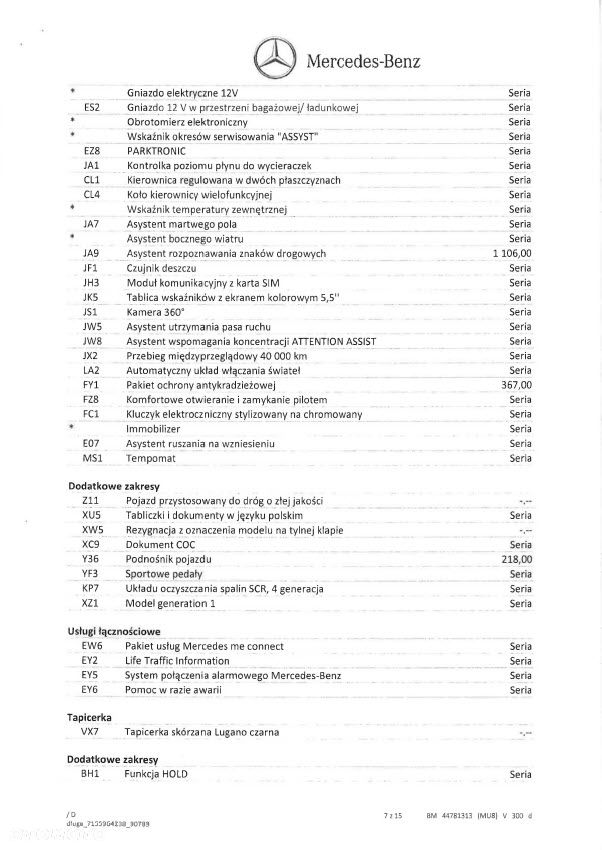 Mercedes-Benz Klasa V 300 d 9G-Tronic (d³ugi) - 37