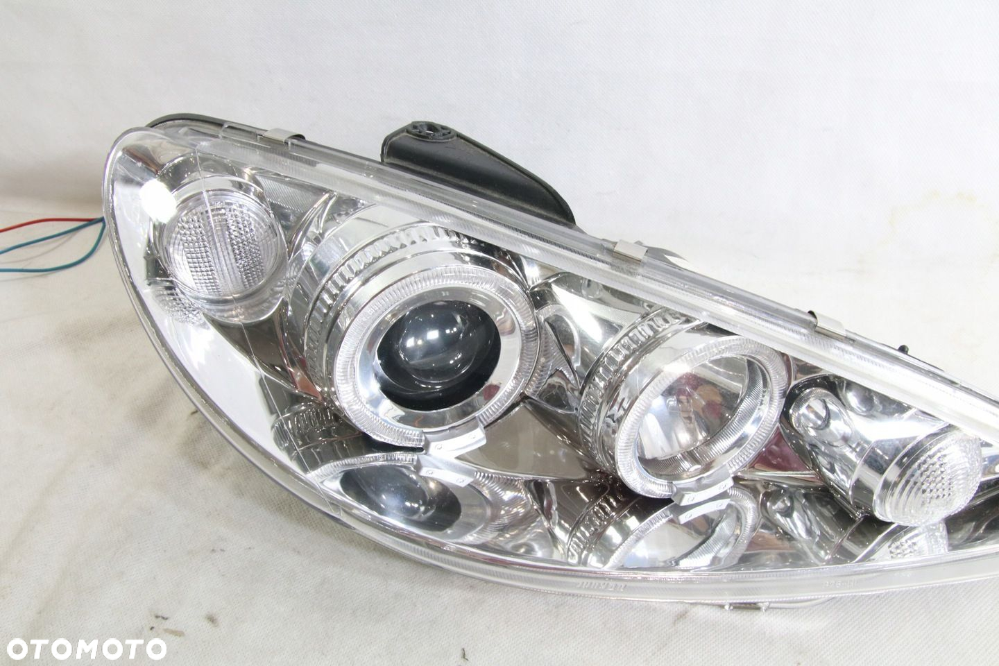Reflektor Lampa Tuning Junyan Ringi Led angel Eyes Peugeot 206 1998-2009 h4 - 4