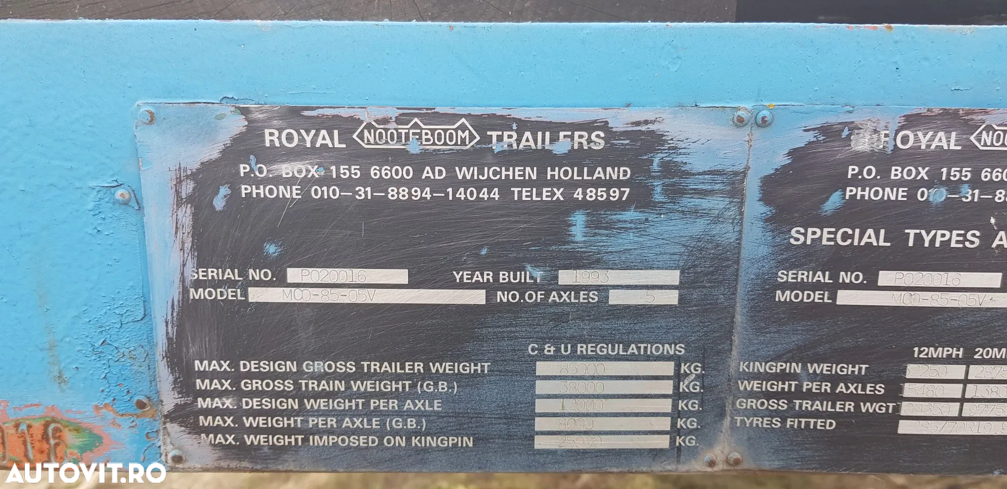 Nooteboom Trailer 5 axe extensibil la 24 m, 83 tone - 4