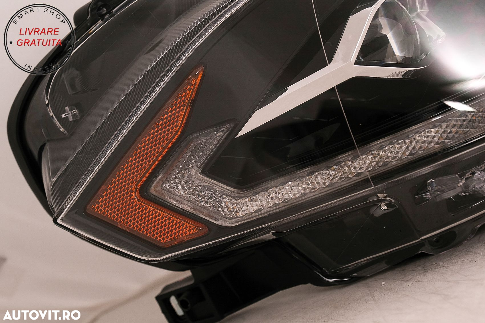Faruri LED Ford Mustang Facelift (2018-2023) Negru Semnal Dinamic- livrare gratuita - 13