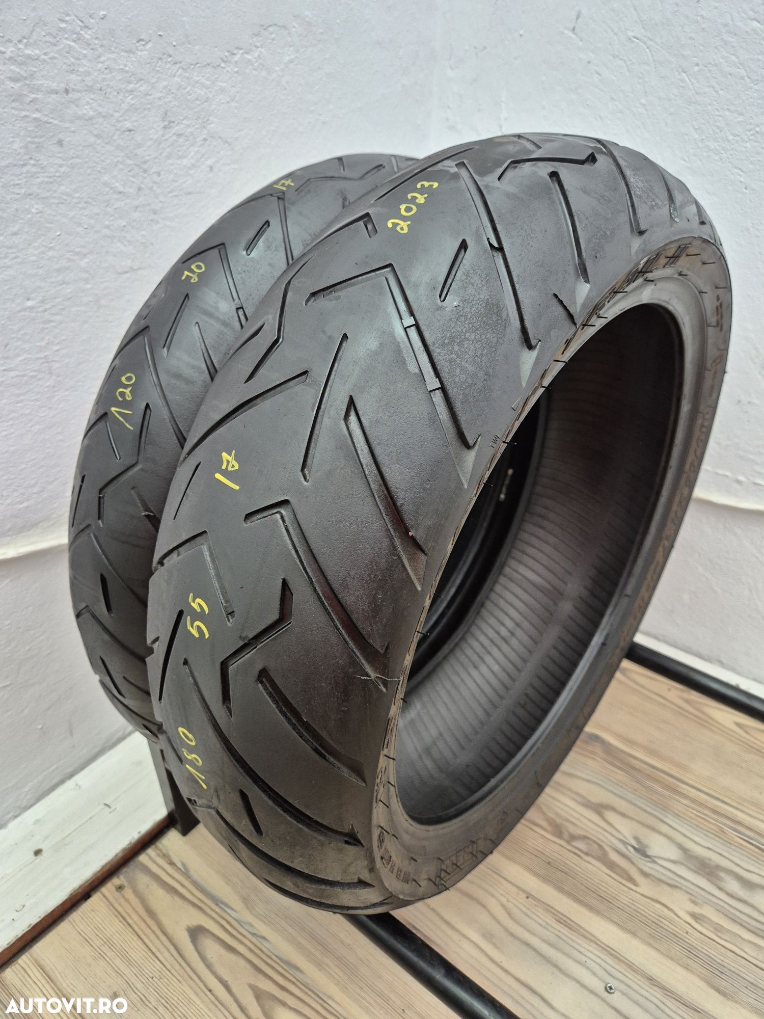Set anvelope moto 120 70 17 cu 180 55 17 Pirelli scorpion dot 22 23 - 1