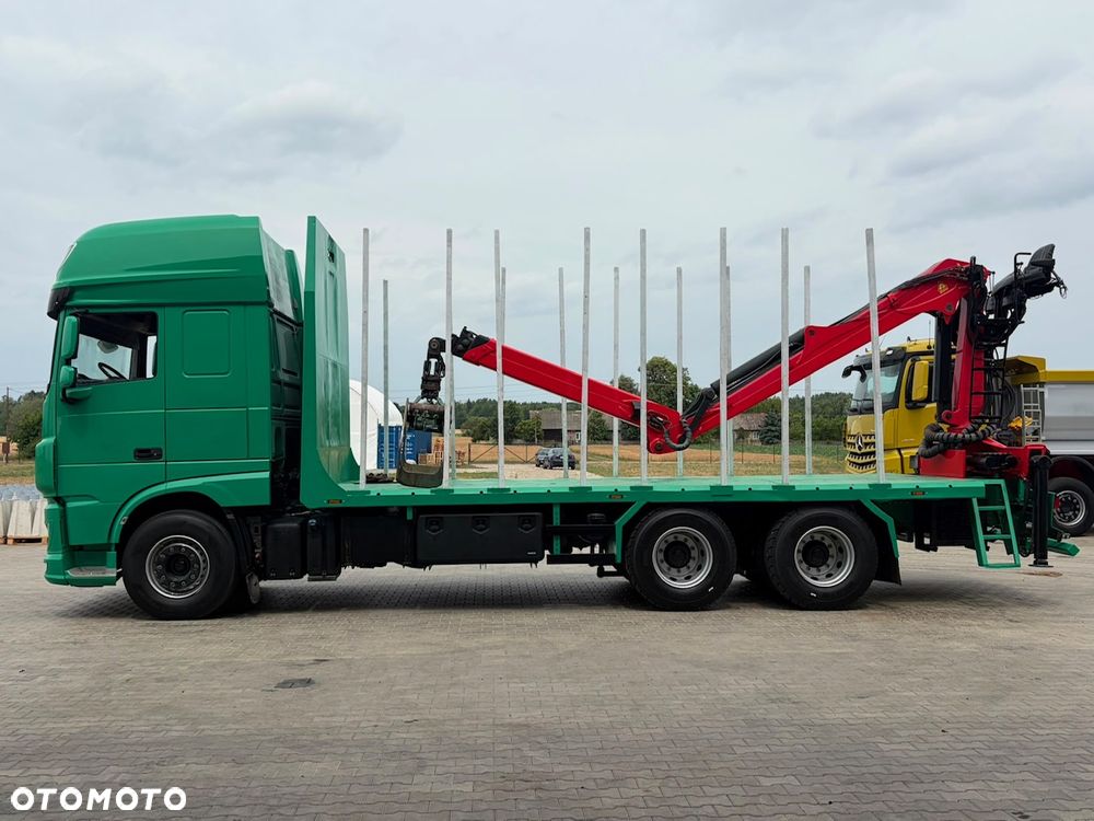 DAF XF 530 Palfinger Epsilon 6x4 do Lasu Drewna Stos Kłoda Dłużyca Opony 100% - 3